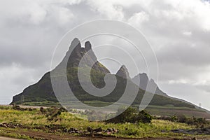 Three Mammals Mountains Mauritius Panorama