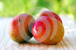 Three mangoes fruits