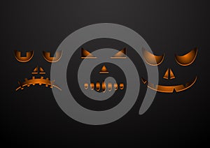 Three Mask Black Background eps 10