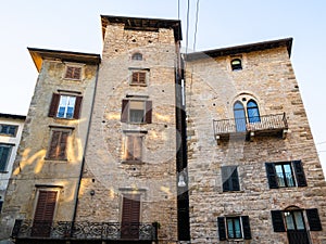 Three medieval apartment houses in Bergamo photo
