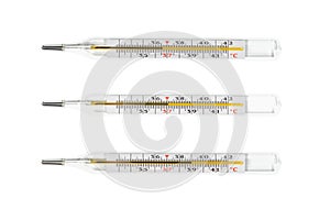 Three mercury thermometers