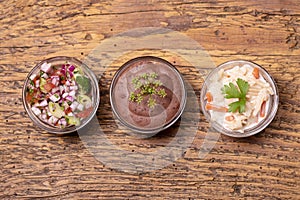 Three mexican salsas