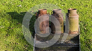 Three Milk Churns in Giethoorn