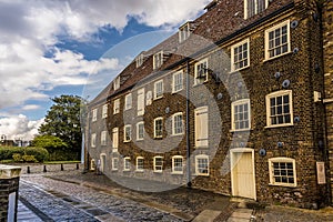 The Three Mills lane in Lee Valley, London