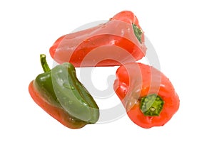 Three miniature peppers