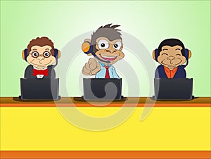 Three monkey business