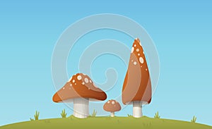 Three Mushrooms