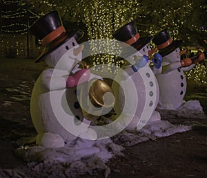 Three Musical Snowmen At Canada`s Wonderland photo