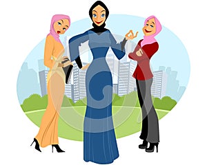 Three muslim girls