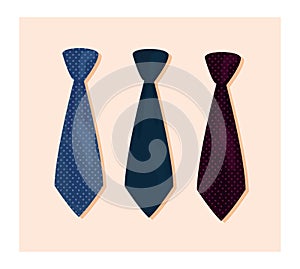 three necktie accessories