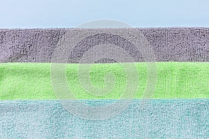 Three new microfiber cloth for cleaning and dust