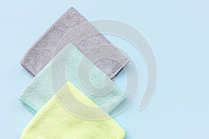 Three new microfiber cloth for cleaning and dusting