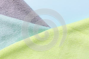 Three new microfiber cloth for cleaning and dusting