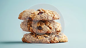 The Stack of Oatmeal Cookies.AI generated image
