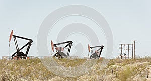 Three oil pump jack photo