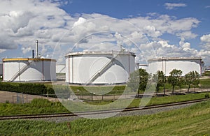 Three Oil Silos