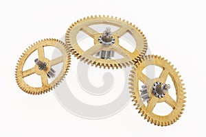 Three old little cogwheels