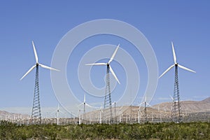 Three Old Style Wind Turbines