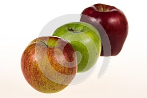 Three organic apples