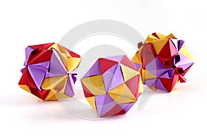 Three origami sets