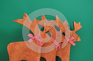 Three ornamental reindeer