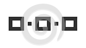 Three Outline Square Shapes Icon, Geometric UI Element, vector design Generative AI