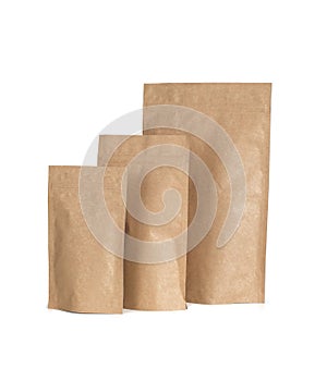 Three packages with zip lock isolated o