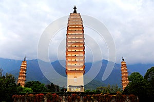 The Three Pagoda of Chong Sheng Temple