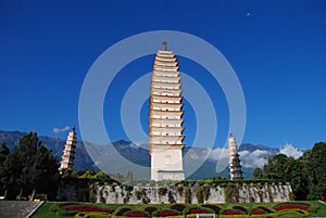 The three pagodas of the chongsheng Temple photo