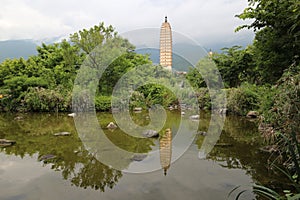 The three pagodas of Chongsheng Temple in Dali