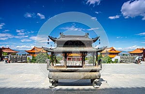Three pagodas of Chongsheng Temple in Dali, Yunnan