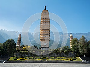 Three Pagodas at Dali, China