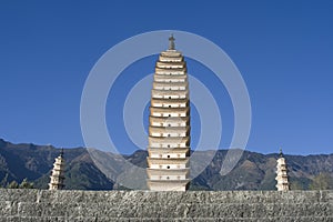 Three Pagodas, Dali, Yunnan, China photo