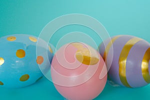 Three Painted Easter Eggs