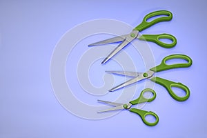 Three pair of scissors