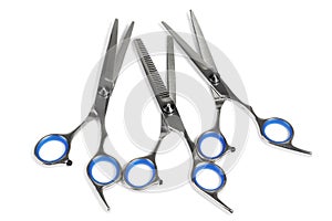 Three Pairs of Barber Scissors