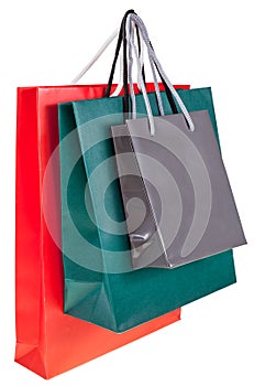 Three paper shopping bags