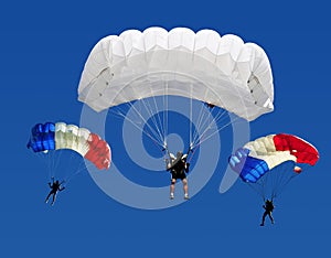 Three parachutes