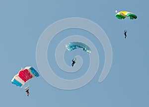 Three parachutes