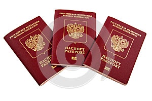 Three passports Russian Federation