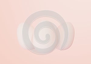 Three Pastel Easter Eggs on light background, eastertime