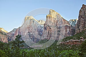 Three Patriarchs in Zion Canyon