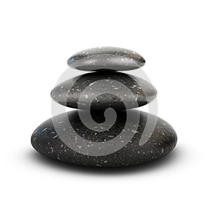 Three Pebbles Stacked, Serenity Concept