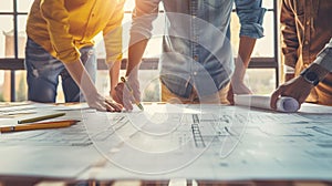 The planning of architecture project.AI generated image