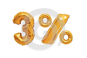 Three percent from balloons orange color