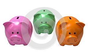 Three piggy banks for choice
