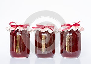 Three Pint Jars of Homemade Plum Jam