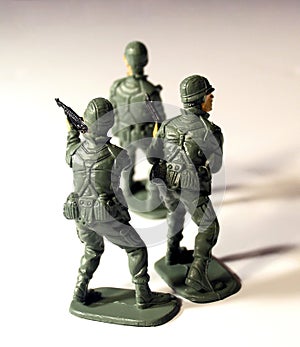 Three plastic soldiers from the Rear photo