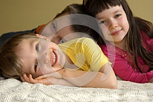 Three Playful Kids photo