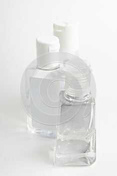 Three Pocket-Size Transparent Hand Sanitizer Dispenser Plastic Bottles